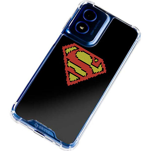 DC Comics Superman Logo Pixels Moto G 5G (2024) Clear Case